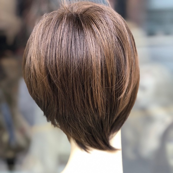 Auburn brown short angle cut bob Wig 2020 main image 7